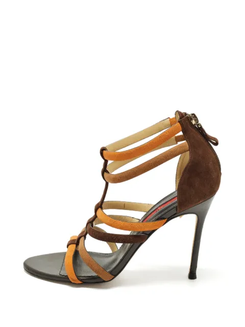 Carolina Herrera Vintage ankle-strap suede sandals Brown 1258534