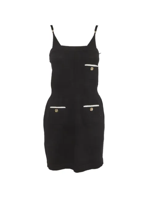 CHANEL Pre-Owned strappy knit dress Black 1302747
