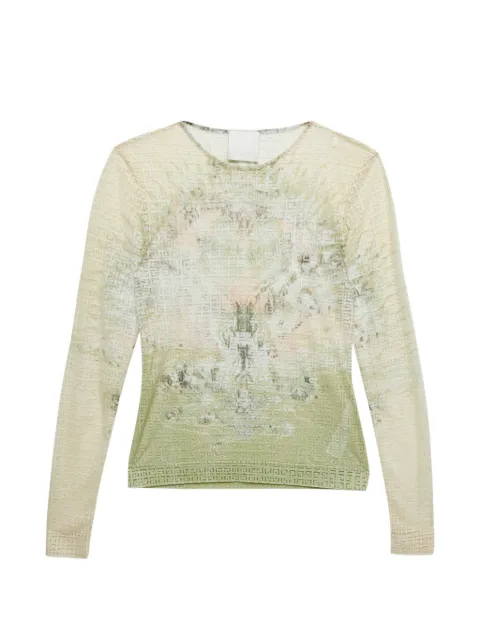 Givenchy Pre-Owned monogram-pattern T-shirt Neutrals 1294585