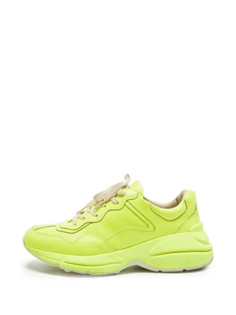 Gucci Pre-Owned Rhyton lace-up sneakers Yellow 1325083