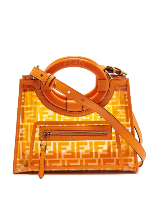 Fendi Pre-Owned 2019 small Runaway FF-motif tote bag Orange 1336210