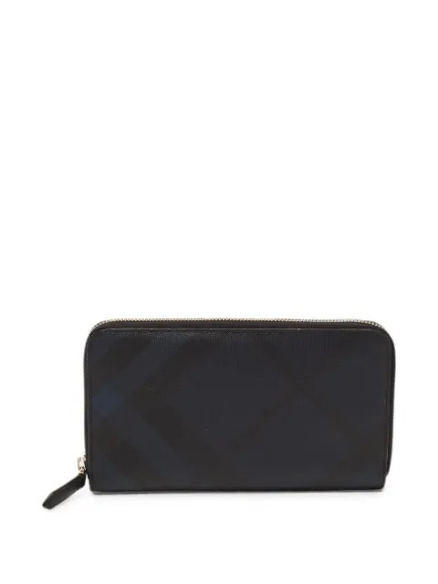 Burberry Pre-Owned check zip-around wallet Black 1337657