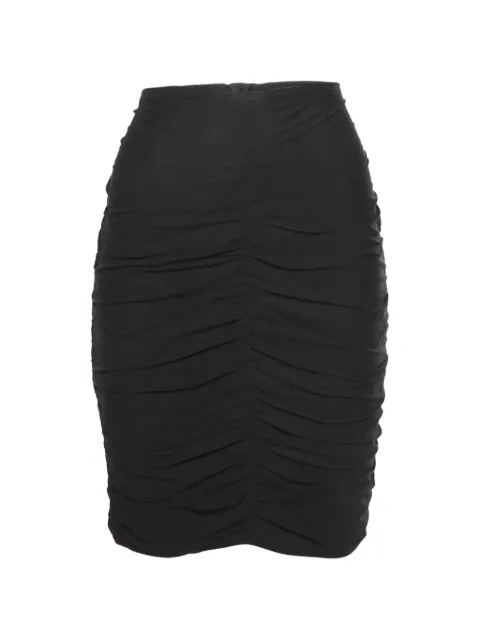 Armani Vintage ruched mini skirt Black 1329225