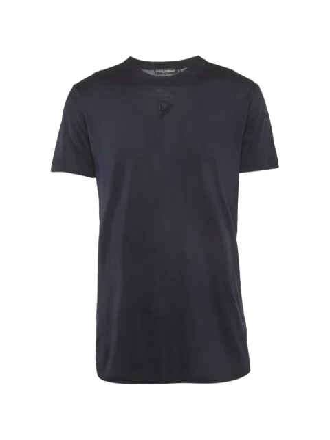 Dolce & Gabbana Pre-Owned embroidered crew-neck T-shirt Blue 1351594