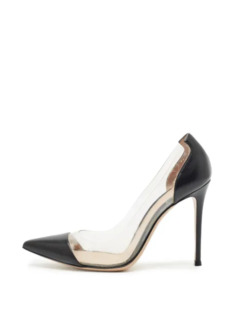 Gianvito Rossi Plexi pointed-toe pumps Black 1342340