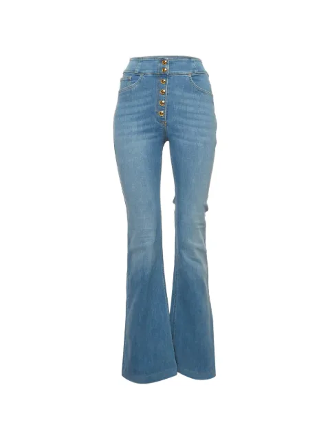 Elisabetta Franchi buttoned flared-leg jeans Blue 1328912
