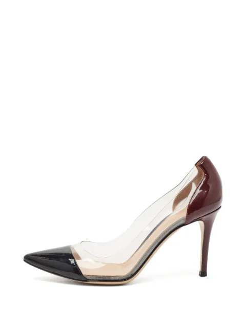 Gianvito Rossi Plexi pointed-toe pumps White 1342392