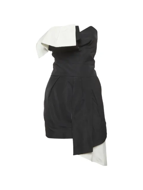 Alexandre Vauthier asymmetrical pleated mini dress Black 1313322