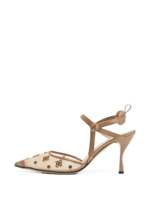 Fendi Pre-Owned Colibri slingback heeled pumps Neutrals 1347114