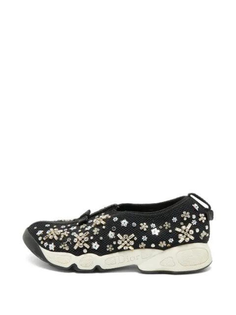Christian Dior Pre-Owned Fusion crystal-embellished sneakers Black 1277418
