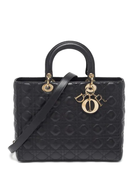 Christian Dior Pre-Owned 2023 Lady Dior Cannage tote bag Black 1305644