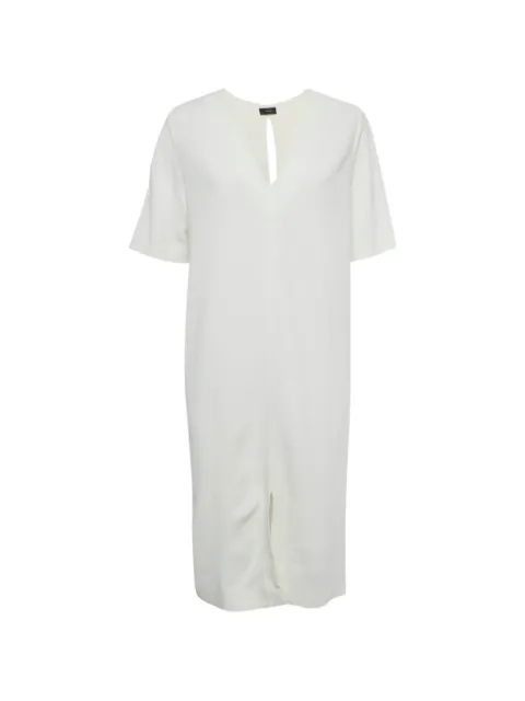 JOSEPH V-neck midi shift dress White 1257054