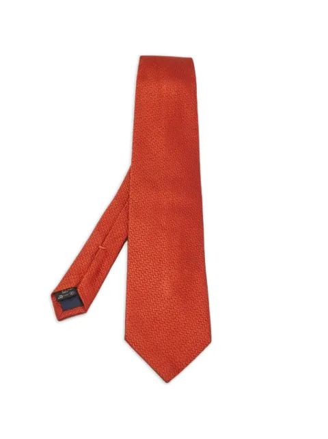 Ermenegildo Zegna Vintage jacquard silk tie Orange 1303609