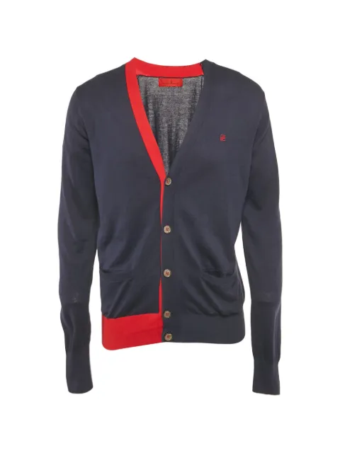 Carolina Herrera Vintage button-front cotton cardigan Blue 1273839