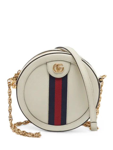 Gucci Pre-Owned Ophidia round-shape leather shoulder bag Neutrals 1326630