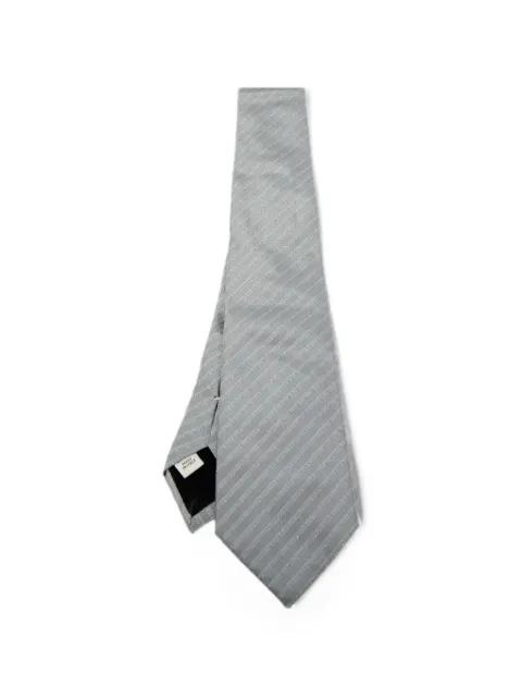 Valentino Garavani Pre-Owned striped tie Grey 1279947