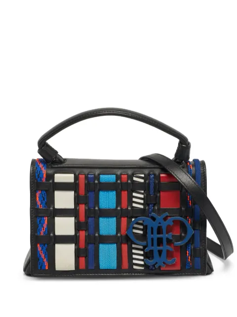 PUCCI Pre-Owned woven-panel cross-body bag Black 1260080