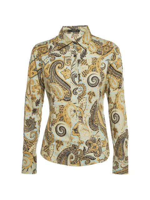 Etro Pre-Owned paisley-print button-front shirt Yellow 1303379