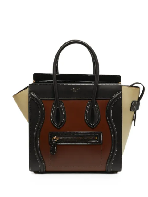 Celine Pre-Owned 2016 micro Luggage tote bag Brown 1276659