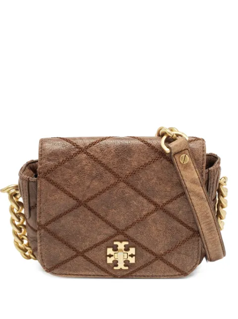 Tory Burch Kira quilted mini crossbody bag Brown 1358169