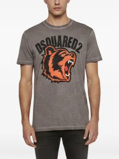 DSQUARED2 bear logo print T-shirt Grey 1343758