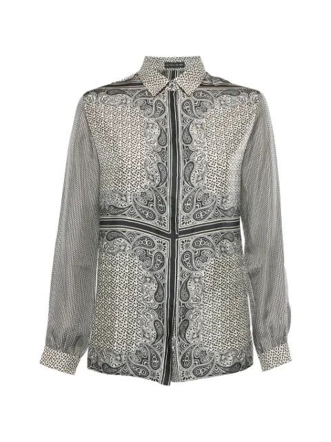 Etro Pre-Owned paisley-print silk shirt Black 1315347