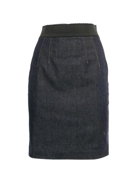 Dolce & Gabbana Pre-Owned zip-up pencil skirt Blue 1320618