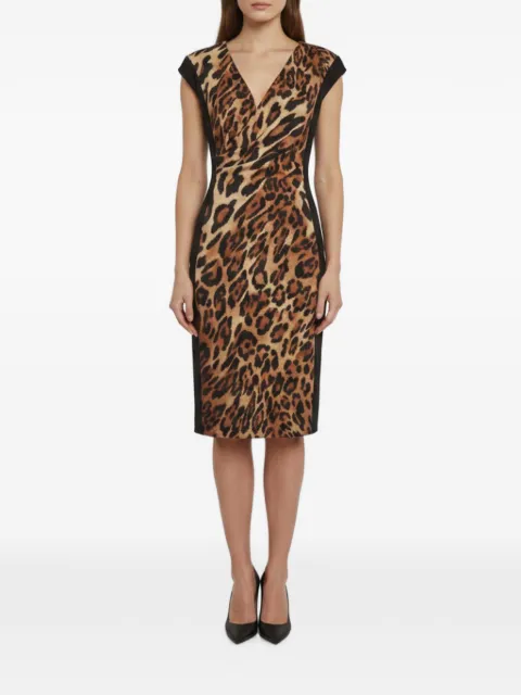 Escada Pre-Owned Darlita leopard-print midi dress Neutrals 1347498
