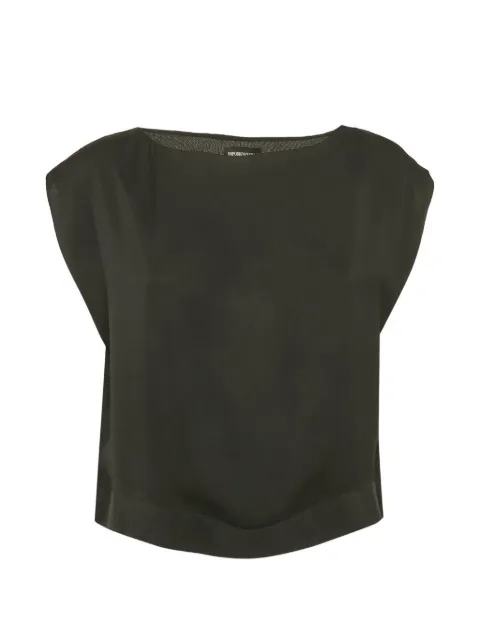 Emporio Armani Pre-Owned silk cropped top Black 1277667