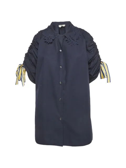 Fendi Pre-Owned cotton short-sleeve shirt Blue 1286490