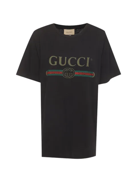 Gucci Pre-Owned logo-print short-sleeve T-shirt Black 1338615