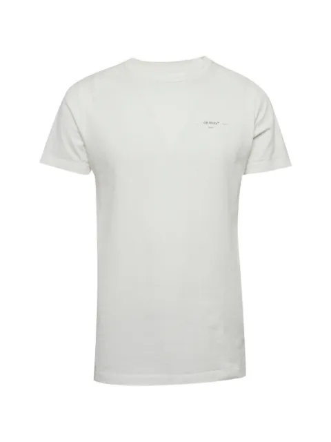 Off-White Pre-Owned logo-print crew-neck T-shirt White 1287653