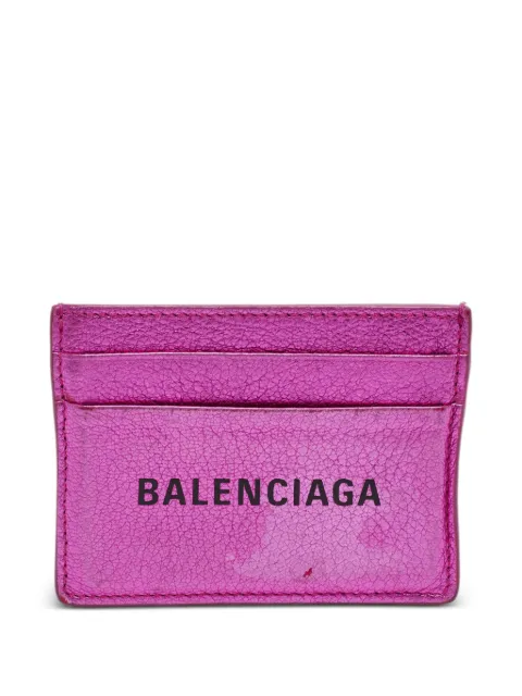 Balenciaga Pre-Owned logo leather card holder Pink 1362356