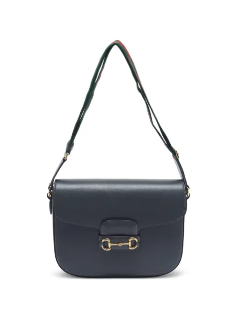 Gucci Pre-Owned Horsebit 1955 leather shoulder bag Grey 1344512