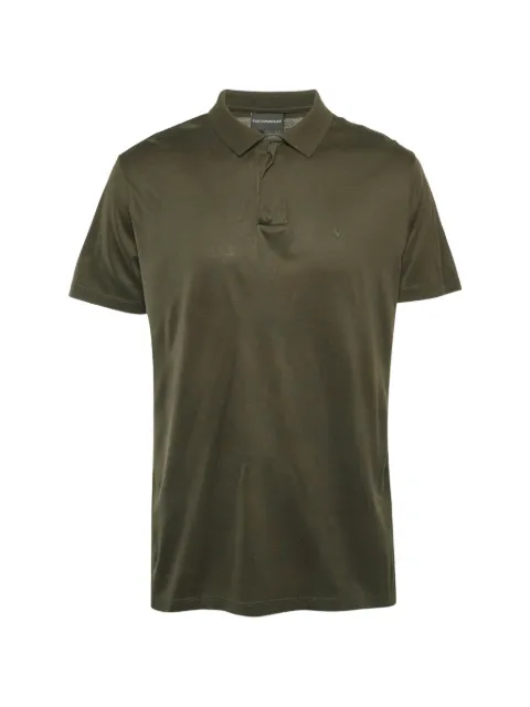 Emporio Armani Pre-Owned zip-up polo shirt Green 1305717