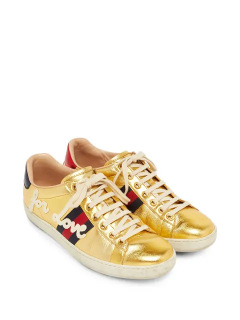 Gucci Pre-Owned Ace Web sneakers Gold 1291331