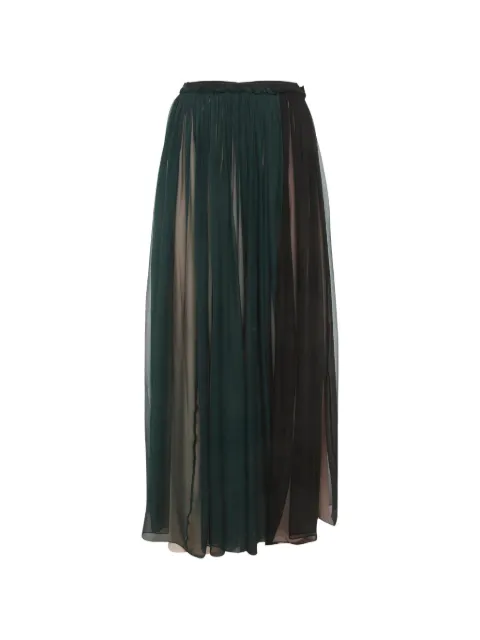 Lanvin Pre-Owned gathered maxi skirt Green 1291018