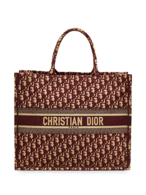 Christian Dior Pre-Owned 2018 large Oblique Book tote bag Red 1317431