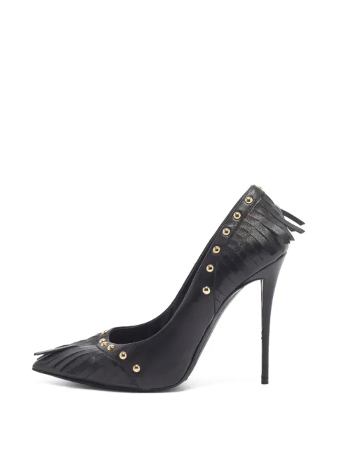Giuseppe Zanotti Vintage studded fringed heeled pumps Black 1349477