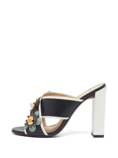 Fendi Pre-Owned Flowerland heeled sandals Black 1307016