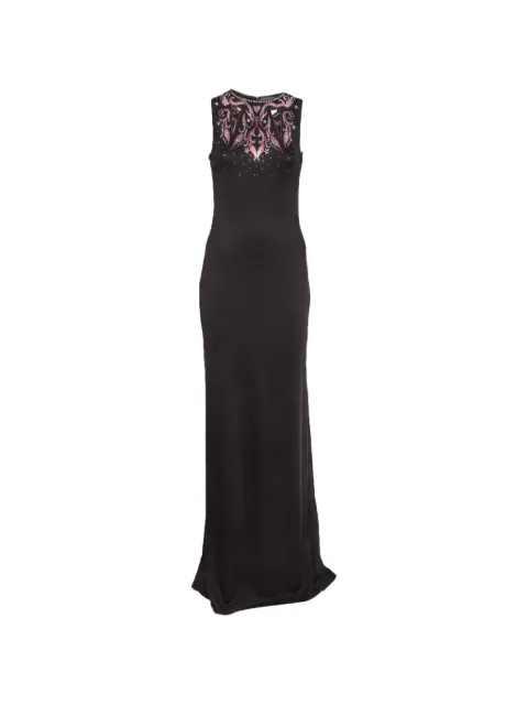 Just Cavalli Vintage maxi embellished sleeveless dress Black 1303220
