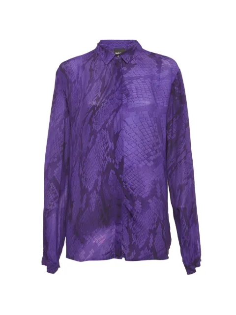 Just Cavalli Vintage snakeskin-print shirt Purple 1300301