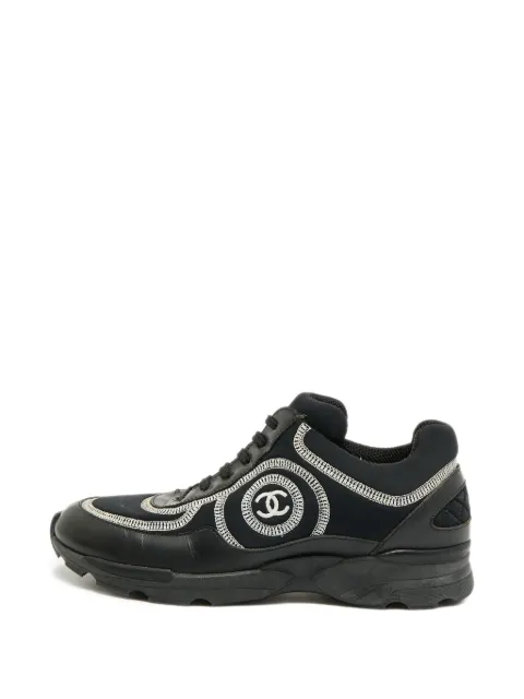 CHANEL Pre-Owned interlocking-CC sneakers Black 1344826