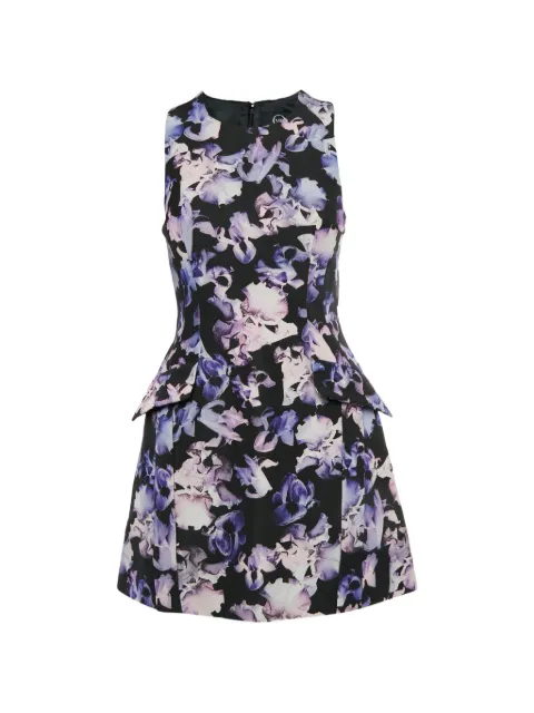 Alexander McQueen Pre-Owned floral-print mini dress Black 1319097