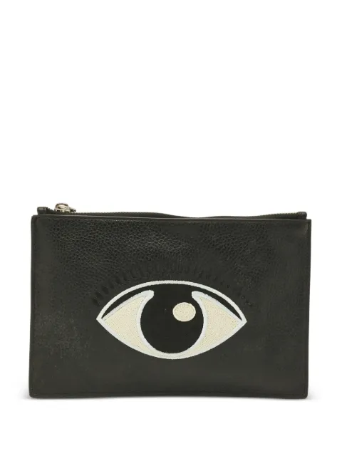 Kenzo Pre-Owned eye-embroidered pouch Black 1295854