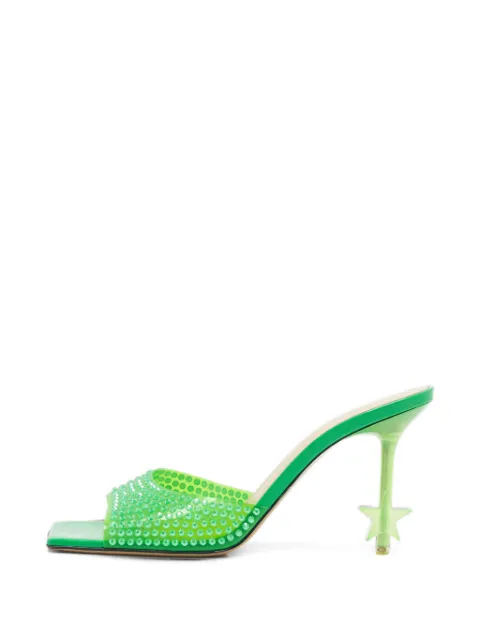MACH & MACH Star crystal-embellished heeled sandals Green 1326679