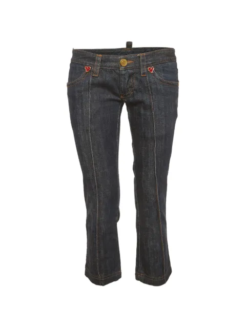 DSQUARED2 squirrel-motif cropped jeans Blue 1308542