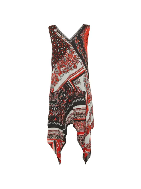 Just Cavalli Vintage printed asymmetric dress Red 1300386