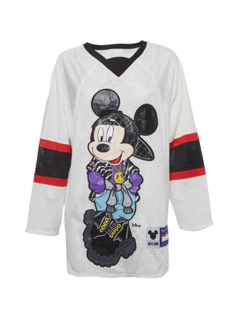 Moschino Pre-Owned Mickey Mouse graphic mesh top White 1328826