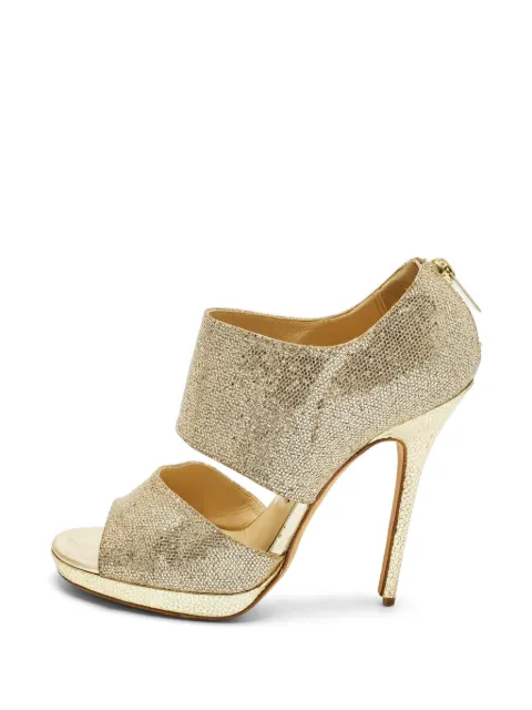 Jimmy Choo Pre-Owned Private almond-toe sandals Gold 1288835